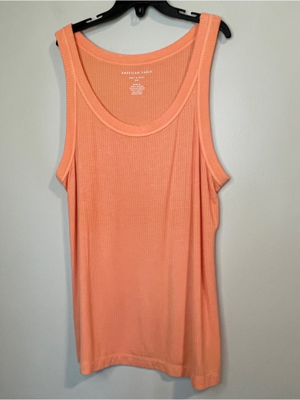 American Eagle Outfitters Peach Ribbed Tank Top
